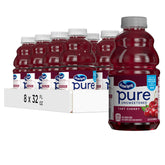 Ocean Spray front packaging showing eight 32 fl oz bottles and bold tart color benefit