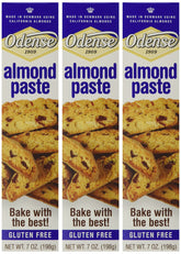 Odense almond paste front packaging showing three-pack and quality benefit