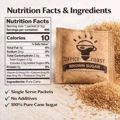 Office Roast brown sugar texture heap showing pure cane richness