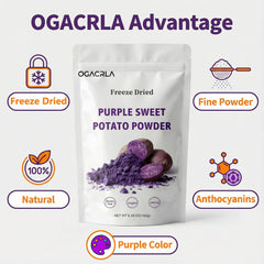 OGACRLA mixed into smoothie highlighting vibrant color and natural flavor