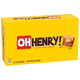 Oh Henry! front packaging showing full-size bars and brand logo for easy selection