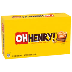 Oh Henry! front packaging showing full-size bars and brand logo for easy selection