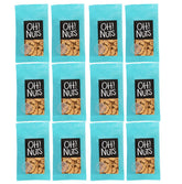 Oh! Nuts front packaging showing 12 single-serve cashew pouches, convenient supply