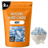 Oh! Nuts front packaging showing 2 lb bag and peppermint crystals for bulk use