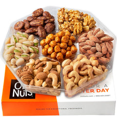 Oh! Nuts front packaging showcasing premium assorted nuts and elegant presentation