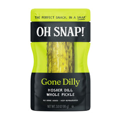 OH SNAP close-up of pickle texture highlighting crisp, cold crunch