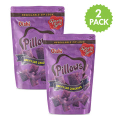 Oishi pilllows ube closeup of purple filling revealing creamy texture benefit