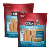 Ol' Roy front packaging showing 20 oz 2-pack and peanut butter flavor benefit