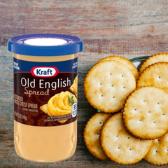 Old English jars in fridge near Sweet Lyfe magnet showing organized storage benefit