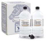 Old Limestone front packaging showing twin one-liter bottles and brand clarity benefit