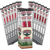 Old Trapper front packaging showing brand and 12-pack convenience
