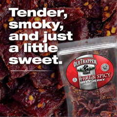Old Trapper bag on picnic table illustrating ready-to-eat convenience and sharing