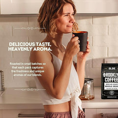 OLDE BROOKLYN COFFEE one-way valve detail preserving aroma and extending freshness