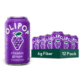OLIPOP Classic Grape front view showing 12-pack branding and appeal