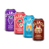 OLIPOP favorites front pack showing four flavors and variety convenience