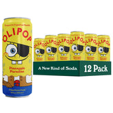 OLIPOP front can showing Pineapple Paradise flavor and bright label, appealing refreshment