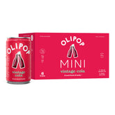 OLIPOP vintage cola front packaging showing six mini cans and convenience