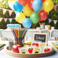 OMCookie close-up of school bus print showing vibrant edible ink
