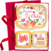 OMCookie front packaging showing three-cookie gift box and presentation benefit
