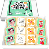 OMCookie front packaging showing 12-wrapped cookies ready to gift