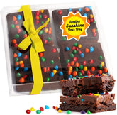 OMCookie front packaging of Sending You Sunshine gift basket shows cheerful presentation and safe gifting benefit