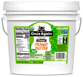 Once Again front view of 9 pound bucket showing label and bulk packaging benefit