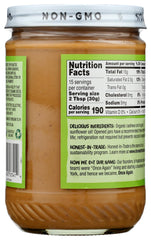 Once Again cashew butter open lid with creamy spread demonstrating smoothness