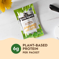 Once Again packets arranged in a lunchbox for kid-friendly, nut-free lunches