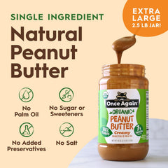 Once Again spoonful from jar in use illustrating easy mixing benefit