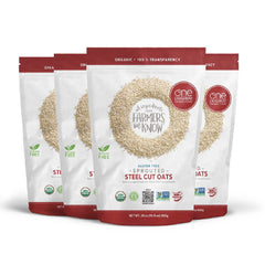 One Degree Organic Foods front packaging showing sprouted oats and organic badge for trust