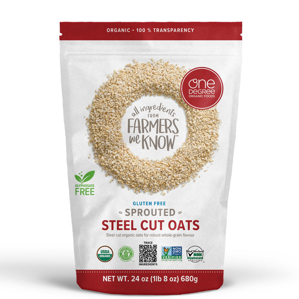 One Degree Organics front packaging showing product and benefits