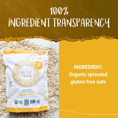 One Degree Organic Foods prepared bowl of oatmeal showing creamy texture and serving benefit
