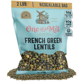 ONE IN A MILL front packaging showing resealable 2 lb bag and label benefits
