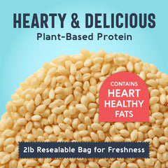 ONE IN A MILL close-up of raw unhulled sesame seeds texture and quality