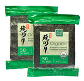 ONE ORGANIC front packaging showing two 50-sheet packs and labeling benefit