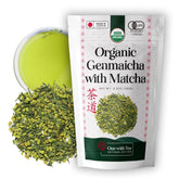 One With Tea front packaging showing organic genmaicha matcha benefits freshness
