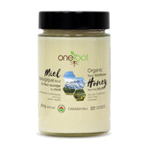 OneRoot front jar view showing organic label and pure wildflower honey benefit