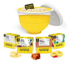 OPOPOP front packaging showing kit contents and flavor variety benefits