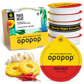 OPOPOP Maui Heat front packaging showing sweet and spicy popcorn
