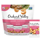 Orchard Valley Harvest front packaging showing 15 single-serve bags and convenience