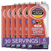 Oregon Chai front bottle pack showing bold organic chai concentrate and convenience