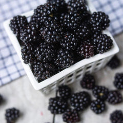 Oregon Growers marionberry syrup label detail listing ingredients and natural benefit