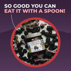 Oregon Growers strawberry spread on toast illustrating bright taste and easy spreading