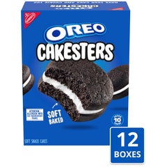 OREO Cakesters opened pack with two cakes ready to enjoy