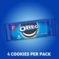 OREO four cookies unwrapped on plate highlighting ready-to-eat appeal