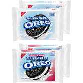 OREO front packaging gluten free variety showing resealable bag and branding for easy sharing