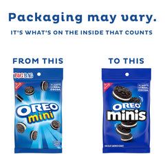OREO Minis chocolate wafer close-up showing crunchy texture benefit