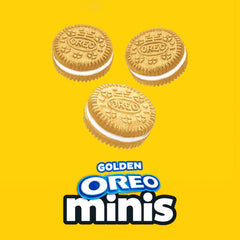 Oreo minis golden wafer texture detail showing crisp vanilla crunch