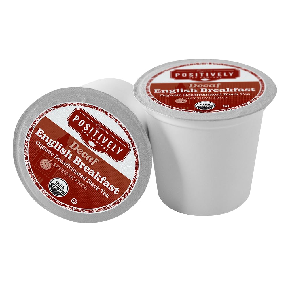 Organic Positively Tea Company front package showing 24 pods and organic label benefit
