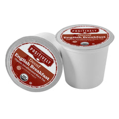 Organic Positively Tea Company front package showing 24 pods and organic label benefit